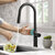 KRAUS Oletto™ Tall Modern Single-Handle Touch Kitchen Sink Faucet with Pull Down Sprayer in Matte Black