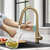 KRAUS Oletto™�Contemporary�Single-Handle�Touch Kitchen�Sink Faucet with Pull Down Sprayer in�Brushed Gold