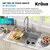 KRAUS WasteGuard™ 1 HP Continuous Feed Garbage Disposal with Ultra-Quiet Motor for Kitchen Sinks, Power Cord and Flange Included