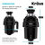 KRAUS WasteGuard™ 1 HP Continuous Feed Garbage Disposal with Ultra-Quiet Motor for Kitchen Sinks, Power Cord and Flange Included