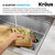 KRAUS WasteGuard™ 1 HP Continuous Feed Garbage Disposal with Ultra-Quiet Motor for Kitchen Sinks, Power Cord and Flange Included