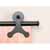 Knape & Vogt Sliding Door Hardware Atlantis Short Bracket Aluminum Round Track Component Kit in Multiple Finishes - Track sold seperately