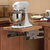 Knape & Vogt Base Cabinet Appliance Lift Platform Hardware, 60 lbs Weight Rating, Platinum, Up Position