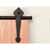 Knape & Vogt Sliding Door Hardware Santiago Short Bracket Aluminum Round Track Component Kit in Multiple Finishes - Track sold seperately