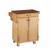 Mix & Match 2 Door w/ Drawer Cuisine Cart Cabinet, Natural Finish with Cherry Top, 32-1/2" W x 18-3/4" D x 35-1/2" H
