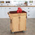 Mix & Match 2 Door w/ Drawer Cuisine Cart Cabinet, Natural Finish with Cherry Top by Home Styles