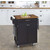 Mix & Match 2 Door w/ Drawer Cuisine Cart Cabinet, Black Finish with Oak Top by Home Styles