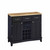 Mix & Match Large Buffet Server Black Base with Natural Top