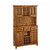 Mix and Match large Dark Cottage Oak Stain buffet server with two-door hutch and Cottage Oak top