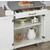 Mix & Match Cuisine Cart, White Base, Stainless Steel Top