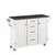 Mix & Match Kitchen Cart Cabinet, White Base, Black Granite Top