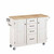 Mix & Match Kitchen Cart Cabinet, White Base, Wood Top