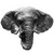 Bin Pull, Goliath (Elephant) Antique Pewter