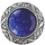 Notting Hill Jewels Collection 1-5/16'' Diameter Victorian Jewel Round Cabinet Knob with Blue Sodalite Center in Antique Pewter, 1-5/16'' Diameter x 1-1/4'' D
