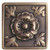 Notting Hill English Garden Collection 1-3/8'' Wide Poppy Square Cabinet Knob in Antique Brass, 1-3/8'' W x 7/8'' D x 1-3/8'' H