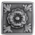 Notting Hill English Garden Collection 1-3/8'' Wide Poppy Square Cabinet Knob in Antique Pewter, 1-3/8'' W x 7/8'' D x 1-3/8'' H