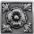 Notting Hill English Garden Collection 1-3/8'' Wide Poppy Square Cabinet Knob in Brilliant Pewter, 1-3/8'' W x 7/8'' D x 1-3/8'' H