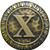 Notting Hill Initial Collection 1-3/8'' Diameter Initial X Round Cabinet Knob in Antique Brass, 1-3/8'' Diameter x 7/8'' D