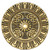 Notting Hill King's Road Collection 1-1/2'' Diameter Kensington Round Cabinet Knob in 24K Satin Gold, 1-1/2'' Diameter x 1-3/8'' D