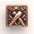 Notting Hill Kitchen Garden Collection 1-1/2'' Wide Leafy Carrot Square Cabinet Knob in Antique Copper, 1-1/2'' W x 7/8'' D x 1-1/2'' H