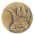 Notting Hill Tropical Collection 2'' Diameter Large Cockatoo Right Side Round Cabinet Knob in Antique Brass, 2'' Diameter x 7/8'' D