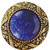 Knob, Victorian Jewel, Blue Sodalite, Brite Brass