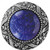 Knob, Victorian Jewel, Blue Sodalite, Brite Nickel