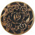 Knob, Saratoga Rose, Antique Brass