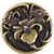 Knob, River Irises, Antique Brass