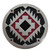 Knob, Navajo Treasure, Red-Black, Enameled Pewter Knob