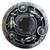 Notting Hill Jewels Collection 1-3/8" Diameter Jeweled Lily Round Knob in Brite Nickel with Onyx Natural Stone, 1-3/8" Diameter x 1-1/8" D