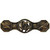 Notting Hill Lodge & Nature Collection 3-7/8'' Wide Crane Dance Cabinet Pull in Brite Brass, 3-7/8'' W x 7/8'' D x 1-1/8'' H