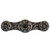 Notting Hill Jewels Collection 3-7/8'' Wide Jeweled Lily Cabinet Pull in Antique Brass with Onyx Natural Stone Center, 3-7/8'' W x 7/8'' D x 1-1/16'' H
