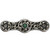 Notting Hill Jewels Collection 3-7/8'' Wide Jeweled Lily Cabinet Pull in Brite Nickel with Green Aventurine Natural Stone Center, 3-7/8'' W x 7/8'' D x 1-1/16'' H
