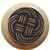 Notting Hill Pastimes Collection 1-1/2'' Diameter Classic Weave Natural Wood Round Knob in Antique Copper, 1-1/2'' Diameter x 1-1/8'' D