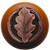 Notting Hill Leaves Collection 1-1/2'' Diameter Oak Leaf Cherry Wood Round Knob in Antique Copper, 1-1/2'' Diameter x 1-1/8'' D