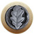 Notting Hill Leaves Collection 1-1/2'' Diameter Oak Leaf Natural Wood Round Knob in Antique Pewter, 1-1/2'' Diameter x 1-1/8'' D