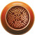 Notting Hill Nouveau Collection 1-1/2'' Diameter Celtic Isles Cherry Wood Round Knob in Antique Copper, 1-1/2'' Diameter x 1-1/8'' D