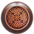 Notting Hill Nouveau Collection 1-1/2'' Diameter Celtic Isles Dark Walnut Wood Round Knob in Antique Copper, 1-1/2'' Diameter x 1-1/8'' D