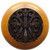 Notting Hill Chateau Collection 1-1/2'' Diameter Chateau Maple Wood Round Knob in Dark Brass, 1-1/2'' Diameter x 1-1/8'' D