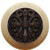 Notting Hill Chateau Collection 1-1/2'' Diameter Chateau Natural Wood Round Knob in Dark Brass, 1-1/2'' Diameter x 1-1/8'' D