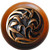 Knob, Tiger Lily, Cherry Wood w/ Pewter, Antique Copper