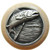 Knob, Leaping Trout, Natural Wood & Pewter, Antique Pewter