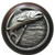 Knob, Leaping Trout, Walnut Wood & Pewter, Antique Pewter