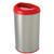Nine Stars 50 Liters (13.2 Gallons) Open Top Trash Can in Red / Stainless Steel, 14-29/32'' W x 11-29/32'' D x 26-5/16'' H