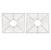 Nantucket Sinks Premium Kitchen Collection Stainless Steel Bottom Grids Set (2-Piece) in Gleaming Chrome, 16-1/2" W x 14-3/4" D