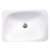 Nantucket Sinks Brant Point Collection 21" Rectangular Drop-In Ceramic Vanity Bathroom Sink in Porcelain Enamel Glaze White, 21-3/16" W x 14-1/2" D x 5-3/8" H