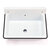 Nantucket Sinks Anchor Collection 20'' W Wall Mount Iron Bucket Sink with 4'' Backsplash and Overflow in White, 19-1/2'' W x 14'' D x 12-1/4'' H, White w/ Overflow Overhead View
