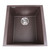 Nantucket Sinks Plymouth Collection 17" Single Bowl Undermount Granite Composite Bar-Prep Sink in Brown, 16-1/8" W x 17" D x 8-1/4" H