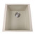 Nantucket Sinks Plymouth Collection 17" Single Bowl Undermount Granite Composite Bar-Prep Sink in Sand, 16-1/8" W x 17" D x 8-1/4" H